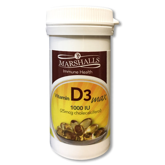 Marshalls Vitamin D3max Softgel Capsules- 1000iu (30s)